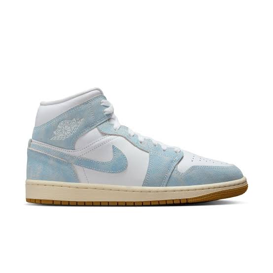 Jordan 1 Mid White Worn Blue-Sail