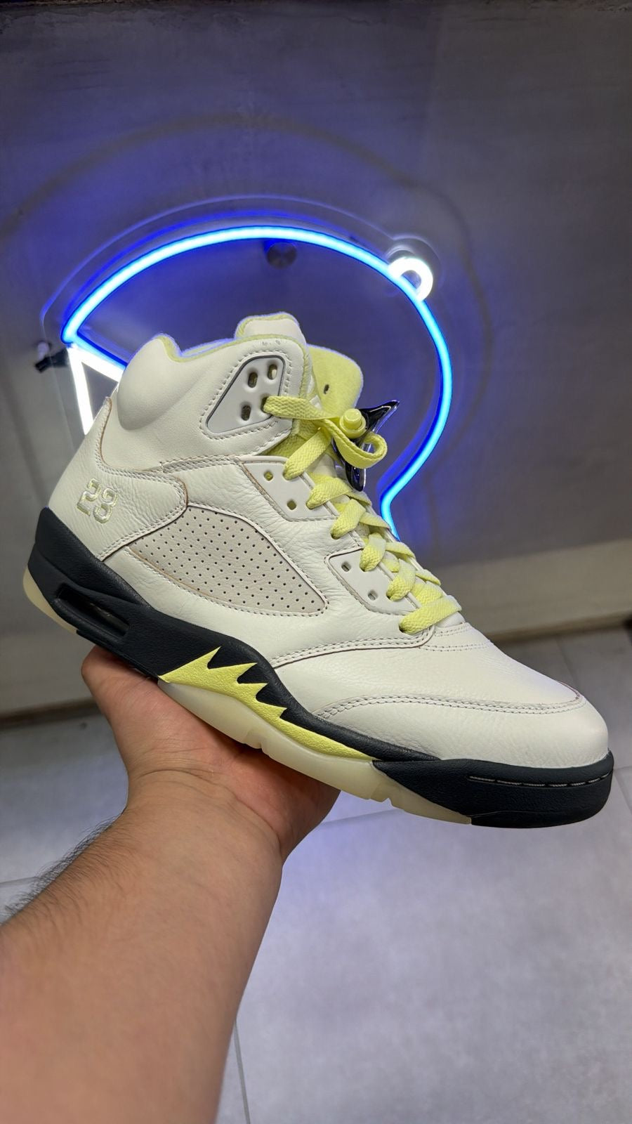 Air Jordan 5 Retro Sail Luminous Green