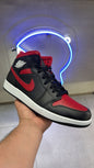 Jordan 1 Mid Black Varsity Red