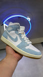 Jordan 1 Mid White Worn Blue-Sail