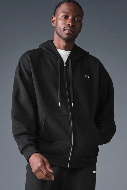 Hoodie Full Zipper Negra