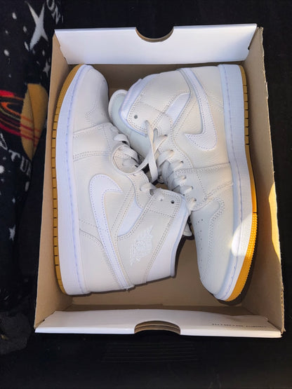 Air Jordan 1 Mid phantom white gum light Brown
