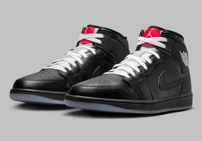 Jordan 1 Mid BG Black Word Grey