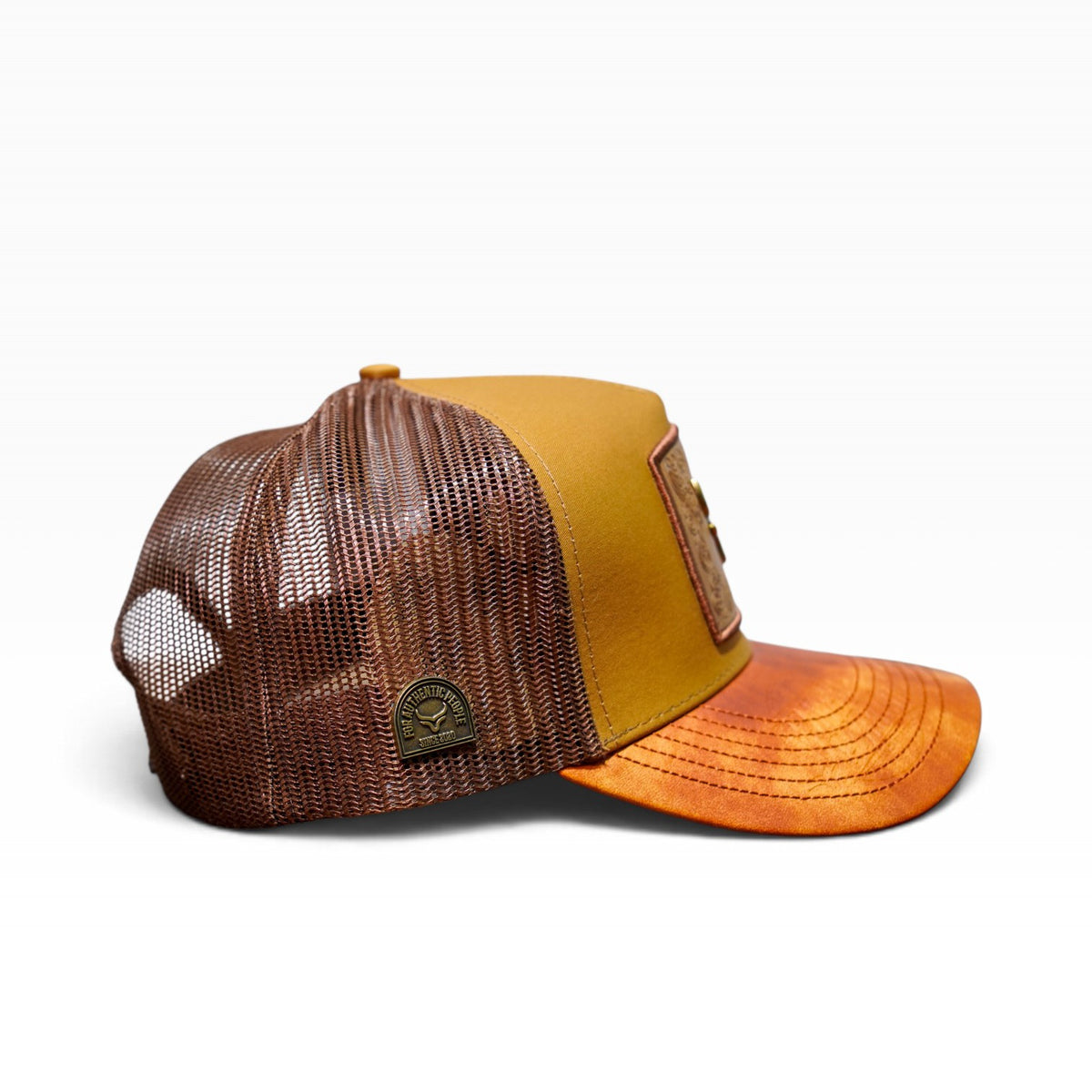 Ranch Full Brown Emblema Metal/cuero